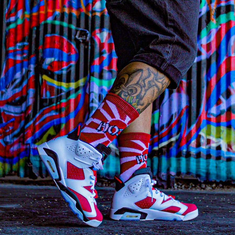 jordan 6 carmine socks