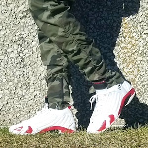 jordan 14 candy cane outfit